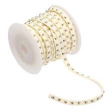16.4ft Studded Faux Suede Cord Rope for Jewelry Making, Beige Golden