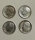 Lot of 4 Silver (90%) Roosevelt Dimes