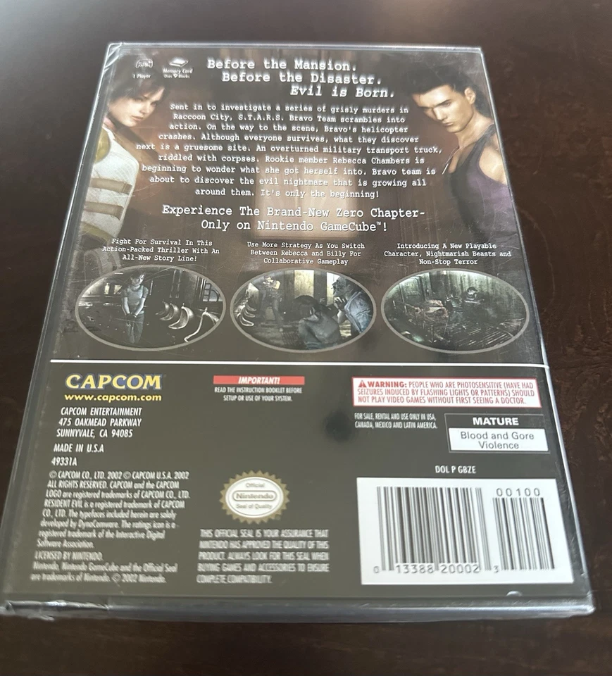 Resident Evil Zero 0 (GameCube, 2002) Nintendo BRAND NEW SEALED - Image 2 of 3