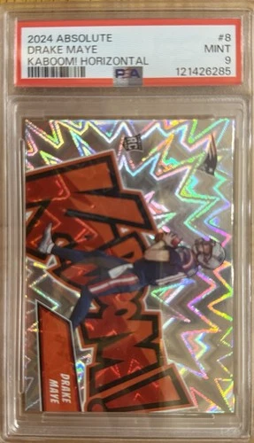 2024 Panini Absolute Drake Maye RC Horizontal Kaboom! PSA 9