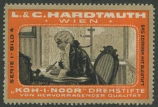 Austria Ad Cinderella Stamp L&C Hardtmuth Vienna Koh-I-Noor Mechanical Pencils