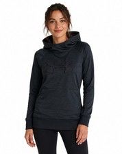 Under Armour Gold Gear Women s Hoodie Black With Black Logo And Pockets Sz Small