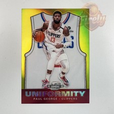 2019-20 Panini Contenders Optic Uniformity Gold Prizm  #28 paul George  1/10