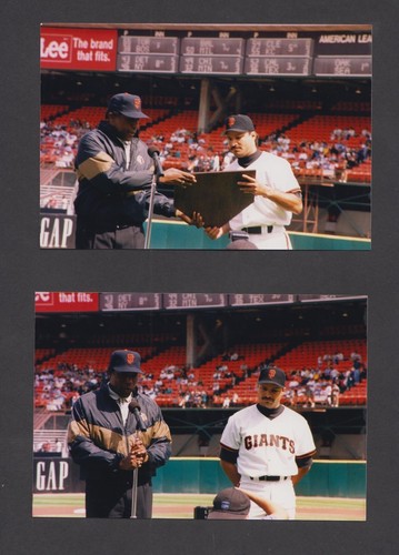 (4) "Willie Mac Award" Photos w McCovey & Mark Carreon San Francisco Giants 1995 - Picture 2 of 2