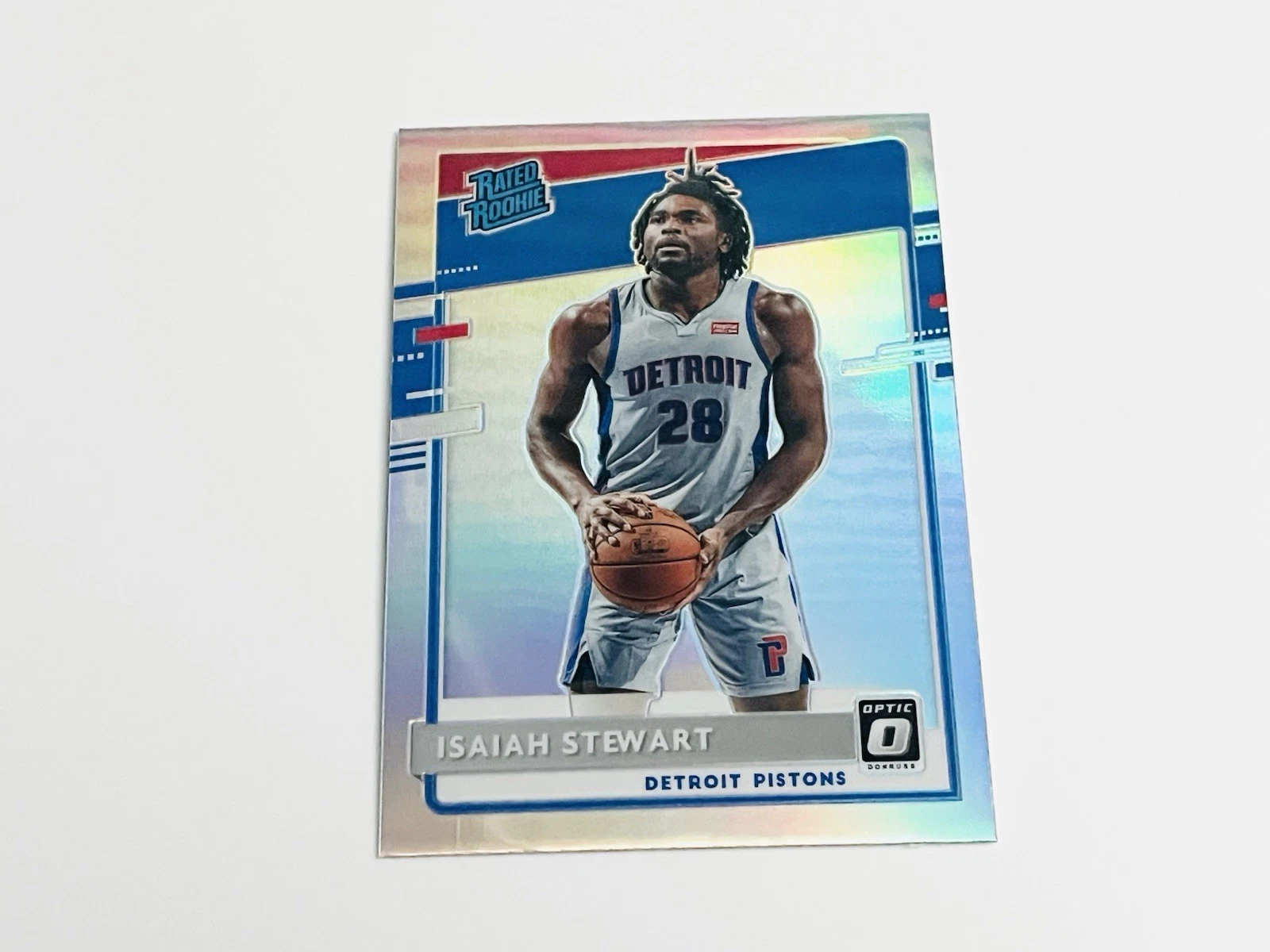 Isaiah Stewart 2020-21 Optic Silver Prizm #166 Pistons RC Rookie