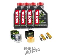 KIT TAGLIANDO OLIO MOTUL 5100 15W50, FILTRI E CANDELE PER BMW R 850 R 1994-2007