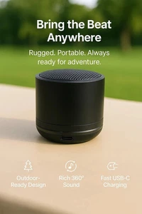 Mini Portable Bluetooth Speaker Sound Play Lightweight Wireless USB-C