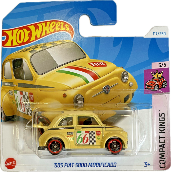 Hot Wheels - '60S Fiat 500 D Modificado - Gelb - Compact Kings 2024 - HTC20-image
