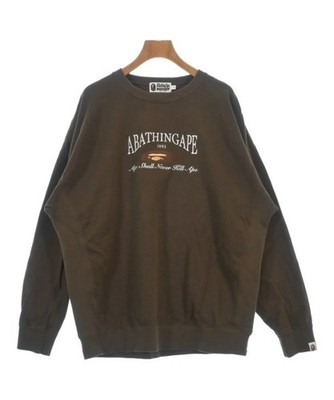 A BATHING APE Sweatshirts Brown S 2200680262073