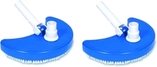 Weighted Half Moon Swimming Pool Spa Maintenance Vaccum Head (2 Pack)