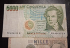 Foreign currency BANCA D' ITALIA 3 Bank notes 1944-82-85 — photo 9