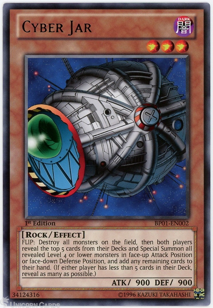BP01-EN002 Cyber Jar : Starfoil Rare 1st Edition Mint YuGiOh Card