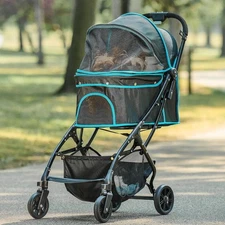 Carlson Pet Stroller, Includes 360 Degree Front Wheel Swivel, Rear Wheel Breaks,