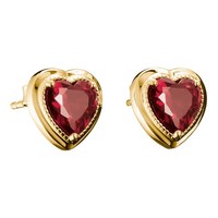 Thomas Sabo Schmuck Damen-Ohrringe Ohrstecker Elyndra Herz Granatrot H2344-414-1