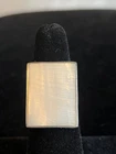 VTG  925 Sterling Silver Ring Rectangle Mother Of Pearl  Statement Ring  Sz 6.5