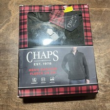 Chaps Men  s Fleece 1/4 Zip Sweater Size Xl Dark Olive