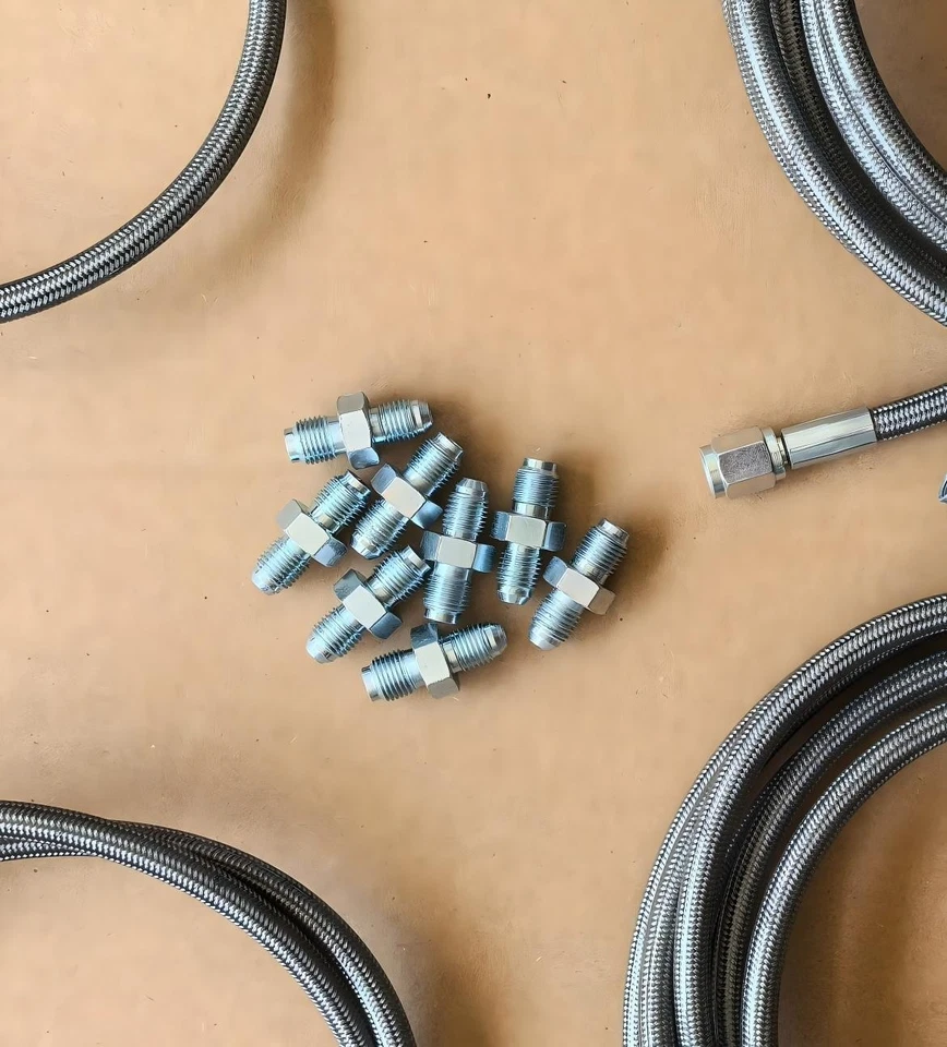 SS Main Front & Rear Brake Lines Set for 1996-00 Honda Civic EK Foto 2 de 2