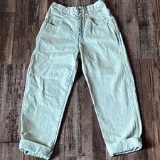 VINTAGE Gitano Express Jeans Women 9 Blue Mom High Rise Cargo Double Knee 90s