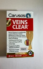 Carusos Veins Clear 60 Tablets（EXP：09/2026）