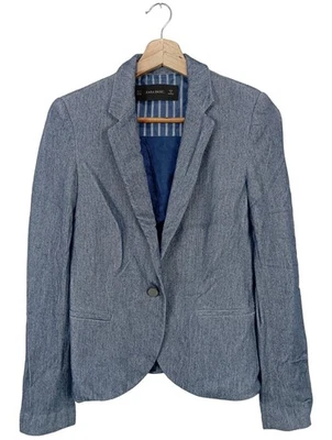 ZARA Blazer en maille tricotée Dames Blazer T EU 36 bleu style décontracté - Photo 1/4