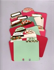 (12) FABULOUS MEMORYDEX/ROLODEX TABBED CARDS HANDMADE Gold Foil Accents