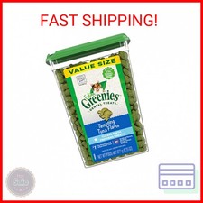 Greenies Feline Adult Dental Cat Treats, Tempting Tuna Flavor, 9.75 oz. Tub
