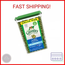 Greenies Feline Adult Dental Cat Treats, Tempting Tuna Flavor, 9.75 oz. Tub