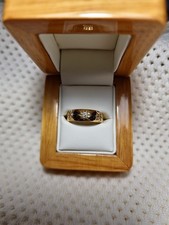 Antique 18ct yellow Gold 3 Stone Diamond Gypsy Ring