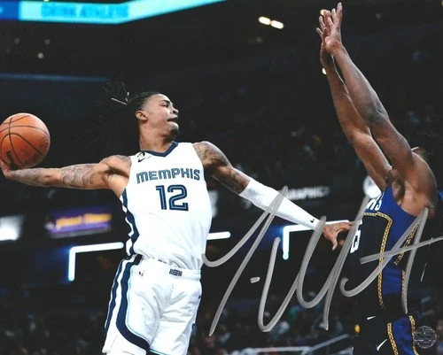 Ja Morant Autographed Signed Memphis Grizzlies 8x10 Photo with COA-Hologram