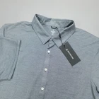 Western Rise Limitless Merino Wool Button Up Shirt Men's Size XL Slim Fit Indigo