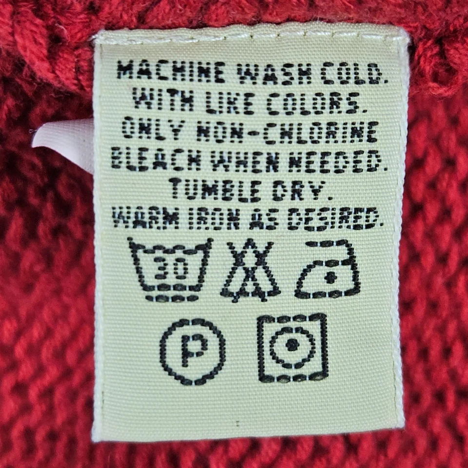 Suéter Pullover Eddie Bauer Para Hombre Talla M Rojo 100% Algodón Cuello Redondo Manga Larga Foto 3 de 4