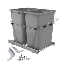 Trash Can Pull Out For Under Kitchen Cabinet Complete set with Brackets & Screws