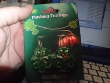Unbranded St Patrick's Day Flashing Earrings NEW
