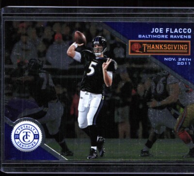 2013 Panini Totally Certified Thanksgiving Day Blue Jersey Match 5/99 Joe Flacco