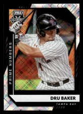 Dru Baker 2021 Panini Elite Extra Edition Prime Numbers A #130 SN,/205