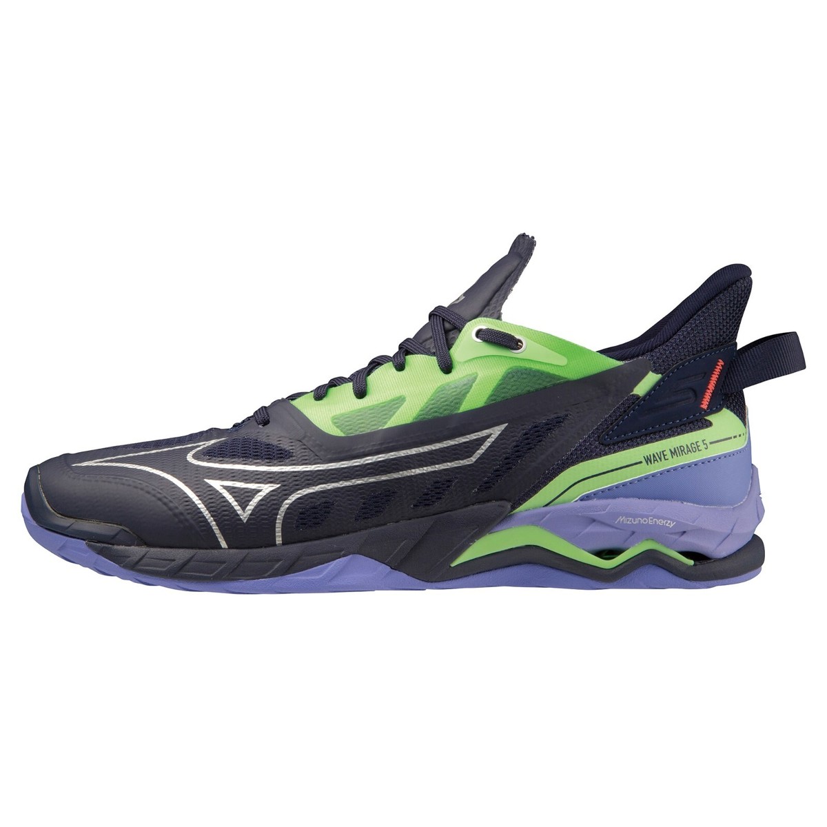Mizuno Handball Shoes WAVE MIRAGE 5 Purple/Green/Silver X1GA2350 