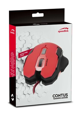 SPEEDLINK CONTUS AUTOFIRE Gaming Mouse, 5 Buttons + 3200dpi Sensor + Illuminatio
