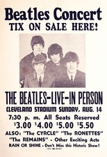 The Beatles Cleveland Stadium 13" x 19" Re-Print Music Concert Poster