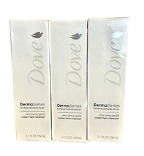 Dove Derma Series Ultra Caring Gentle Cream Face Cleanser 5.1 oz Ea 3PK Sealed