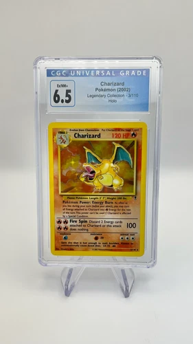 Charizard Holo - CGC 6.5 Ex/NM+- 2002 Pokémon Legendary Collection 3/110 Rare