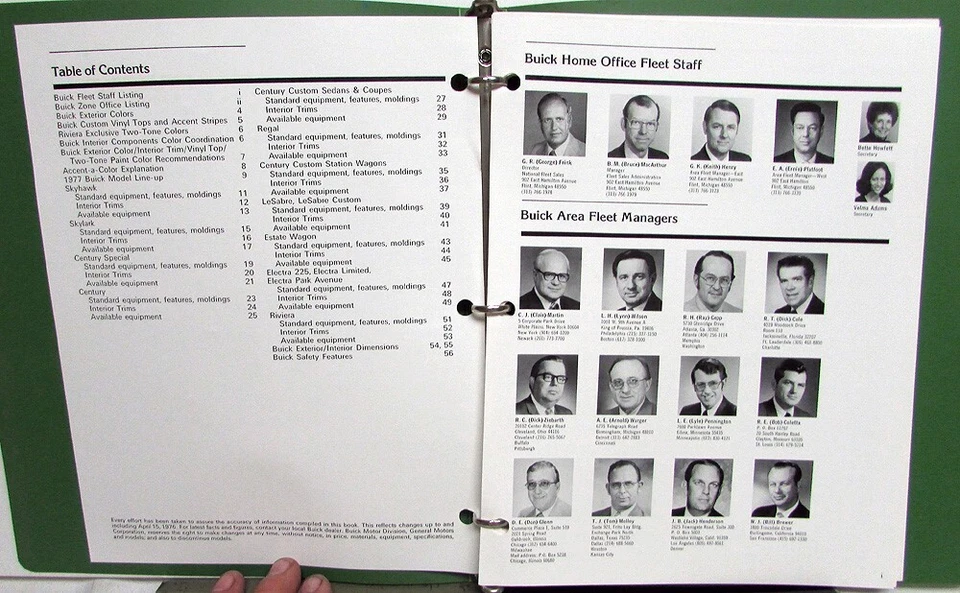 1977 Buick Product Information LeSabre Skyhawk Century Regal Riviera Skylark - Image 3 of 4