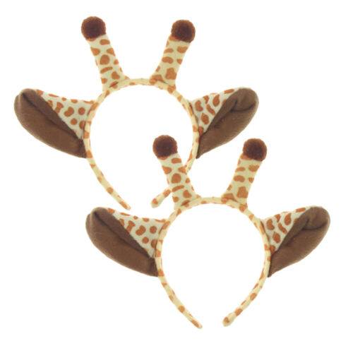  2pcs Giraffe Headband Animal Costume Hair Band Headpiece Hair Accessories for - Afbeelding 1 van 12