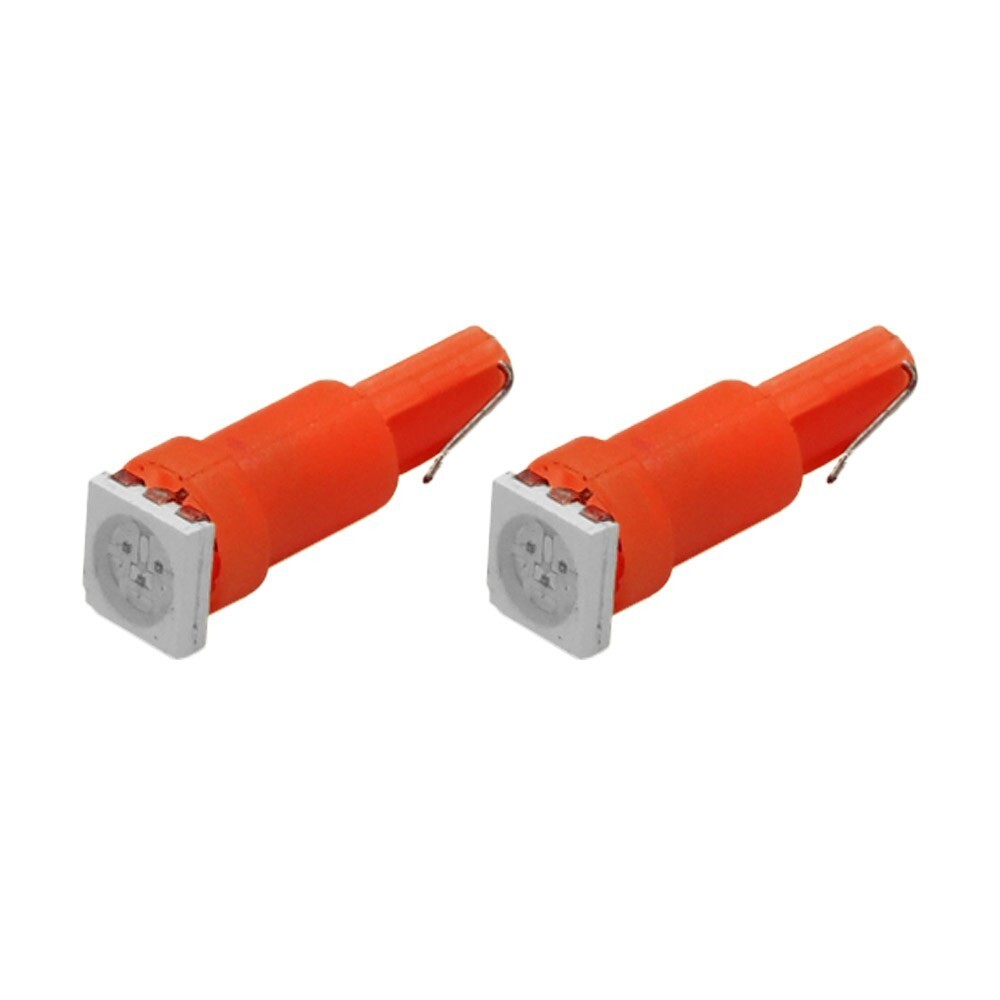 COPPIA LAMPADE A LED PER CRUSCOTTO/STRUMENTAZIONE (T5) 12V 1 X LED ROSSO
