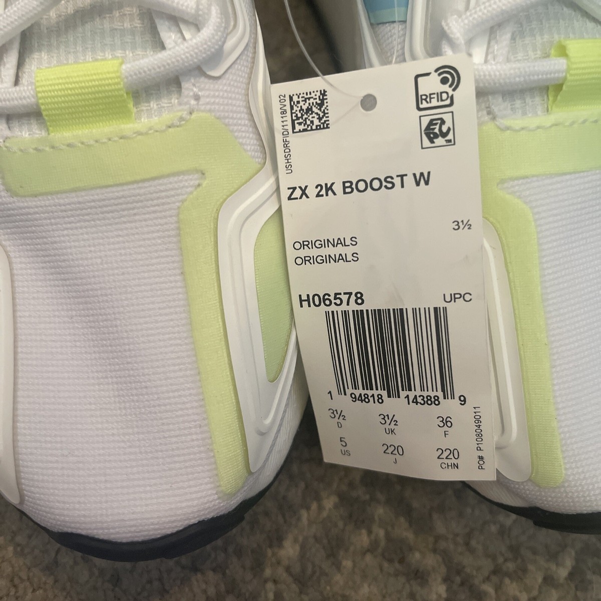 adidas Originals ZX 2K BOOST W White Blue Pink Orange Women adidas Originals ZX 2K BOOST W White Blue Pink Orange Women