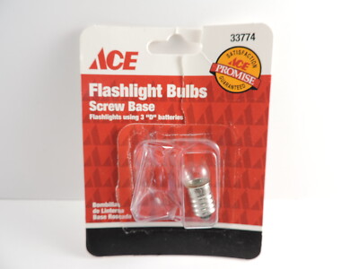 ACE Flashlight Bulb 3374 Flashlights Using 3D Batteries Open Package Single Bulb