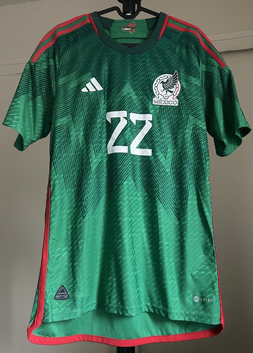 Adidas México Authentic Home H.Lozano #22 Soccer Jersey Qatar 2022