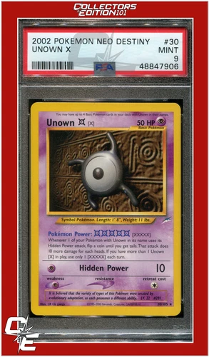 Neo Destiny 30 Unown X PSA 9
