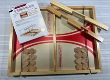 GoSports Pass The Puck Game Set - Rapid-Shot Tabletop Board Natural Wood 