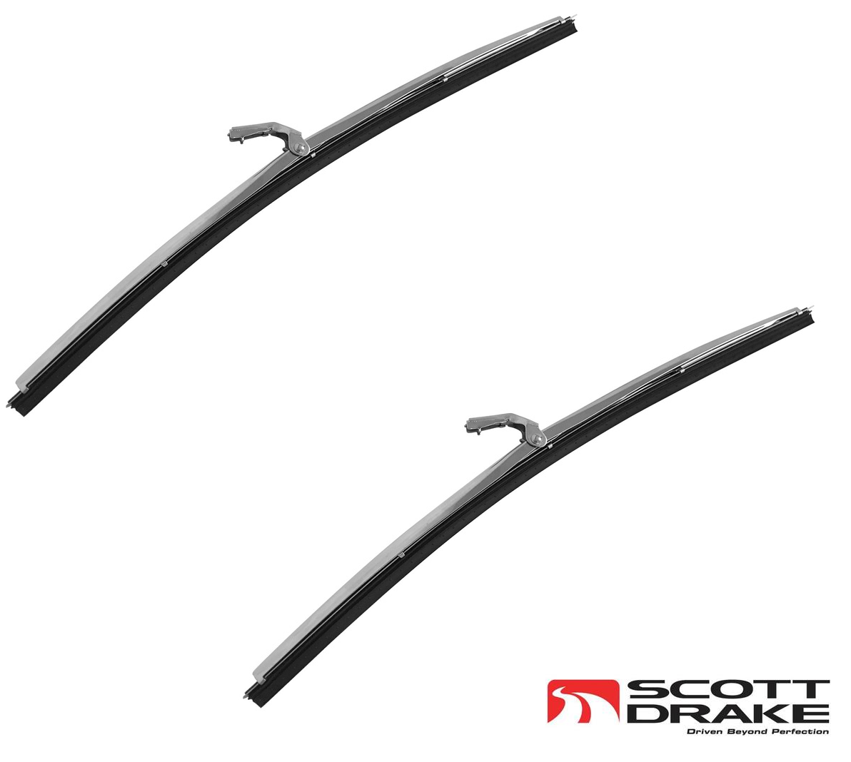 Pair Stainless Steel Windshield Wiper Blades For 19661977 Ford Bronco