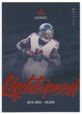 2019 Panini Luminance Lightspeed Orange LS-8 Julio Jones 045/100 Atlanta Falcons
